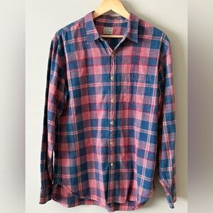 J.Crew Men’s Plaid Button-Down Shirt Long Sleeve Size L
